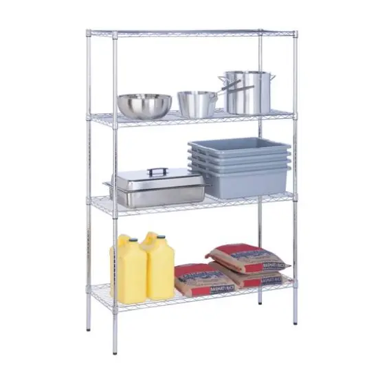 Honey Can Do 4-Tier Adjustable Shelving Unit Chrome {4}