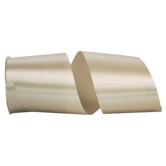 JAM Paper 4" x 50yd. Satin Allure Single Face Ribbon Platinum {1}