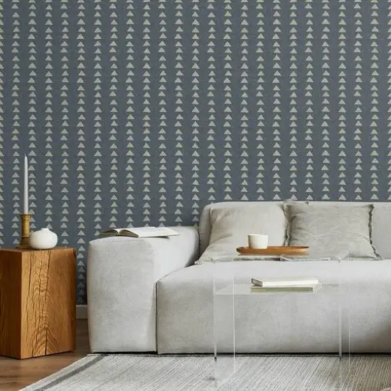 Surface Style Nomadic Triangle Peel & Stick Wallpaper Slate {7}