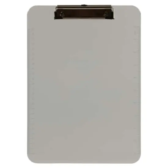 JAM Paper Letter Size Plastic Clipboards, 12ct. Smoke Gray {1}