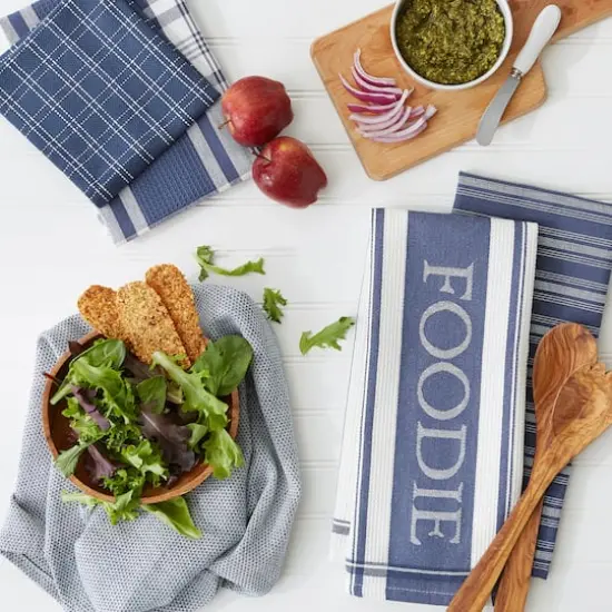 DII&reg; Foodie Dish Towel & Dishcloth Set French Blue {4}