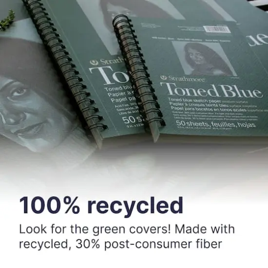 Strathmore&reg; 400 Series Blue Toned Sketch Paper Pad {4}