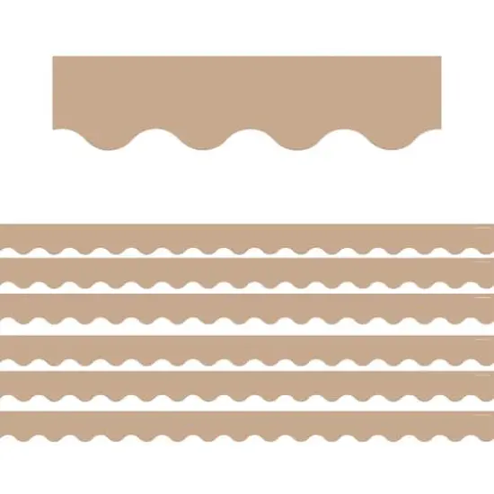 Teacher Created Resources Light Brown Scalloped Border Trim, 210ft. {1}