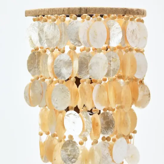 Hello Honey&reg; 18" Capiz and Wood Bead Wall Sconce {5}