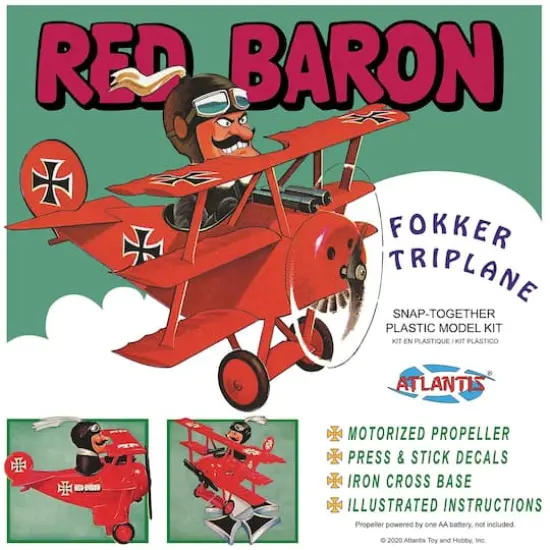 Atlantis&reg; Red Baron Fokker Tri Plane Plastic Model Kit {1}