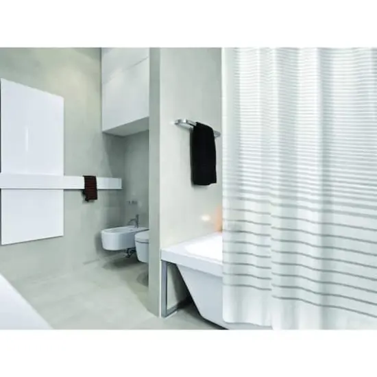 Bath Bliss White Stripe Design Shower Curtain {3}