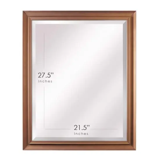 Antique Gold Classic Frame Rectangular Beveled Wall Mirror - 26" x 32" {6}