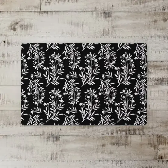 Monochromatic Floral Bunch 27" x 18" Floor Mat {3}