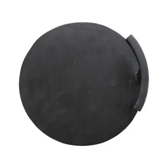 Hello Honey&reg; 2ft. Round Matte Black Metal Table with Handle {11}