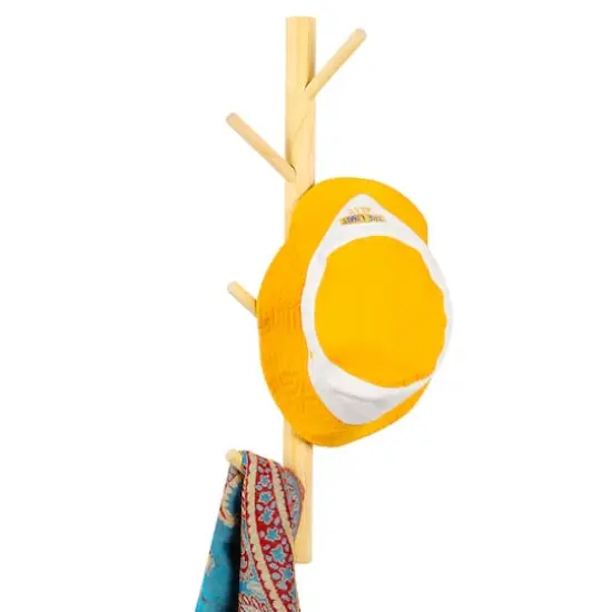 NEX&trade; 6-Hook Wall Mounted Tree Branch Coat Rack Light Brown {6}