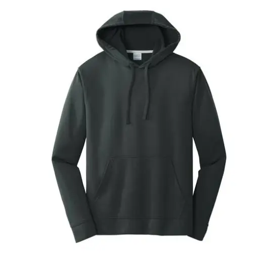 Port & Company&reg; Performance Fleece Pullover Hooded Adult Sweatshirt Jet Black {1}