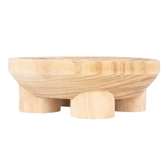 Hello Honey&reg; 11.5" Natural Elegance Paulownia Wood Bowl {7}