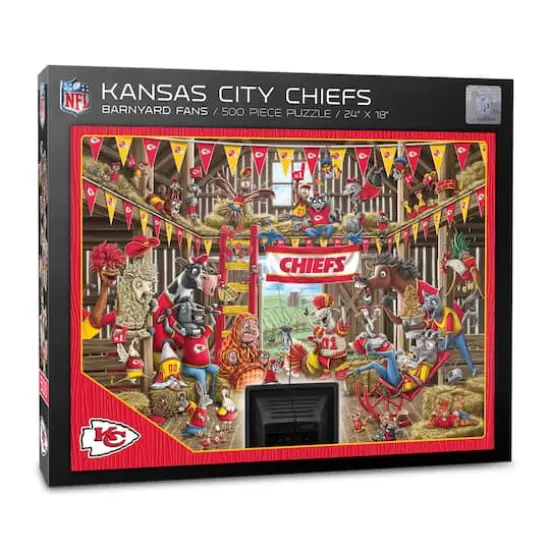 NFL Barnyard Fans 500 Piece Puzzle Kansas City Chiefs {1}