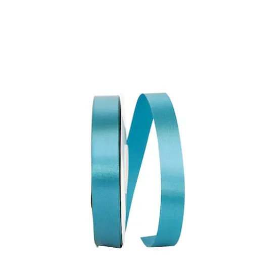 JAM Paper 7/8" x 100yd. Single Face Satin Allure Ribbon Teal {1}