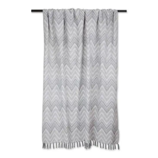 DII&reg; Zig-Zag Chevron Throw Gray {7}