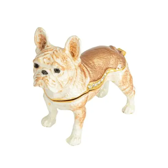 Hello Honey&reg; 3" Multicolor French Bulldog Jeweled Trinket Box {1}