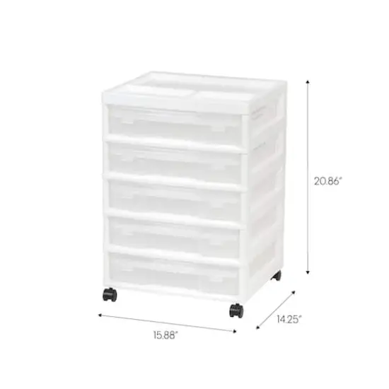 IRIS White 5-Case Scrapbook Cart {3}