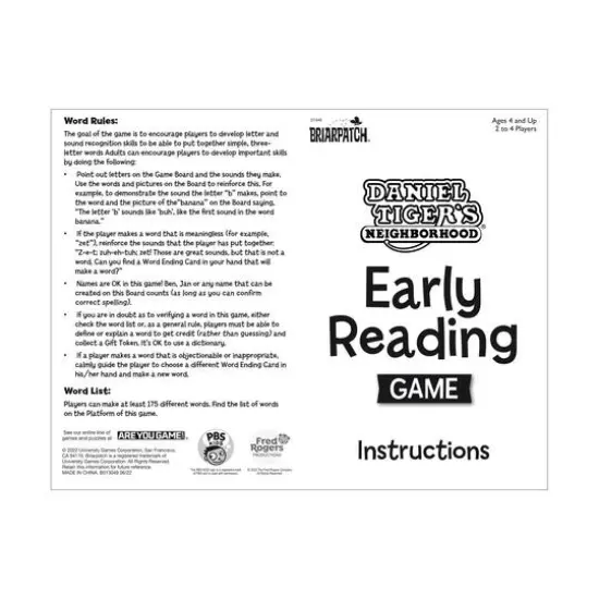 Daniel Tiger's Neighborhood Early Reading Game {6}