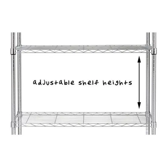 Honey Can Do Chrome 4-Tier Heavy-Duty Adjustable Shelving Unit {6}