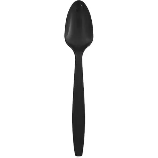 JAM Paper Plastic Spoons, 100ct. Black {1}
