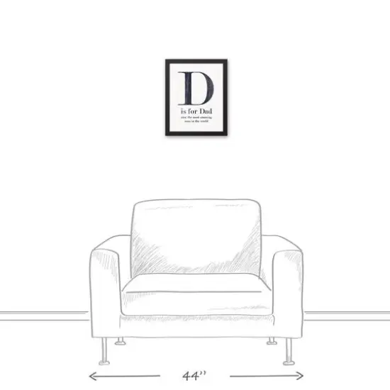 D Is For Dad Black Framed Canvas {5}
