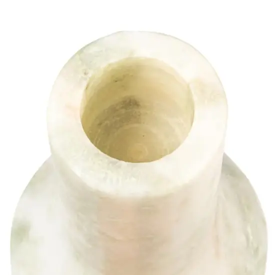 Hello Honey&reg; 4.5" White & Green Verdant Marble Taper Candle Holder {5}