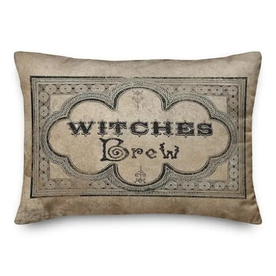 Witches Brew Label 2 14" x 20" Throw Pillow {1}