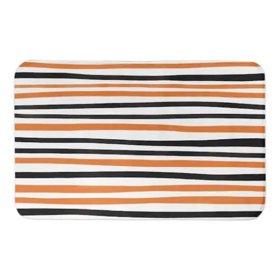 Halloween Stripes Bath Mat {1}