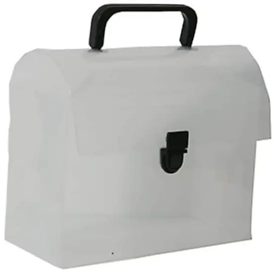 JAM Paper Clear 6" x 9" Plastic Art Case Lunchbox {1}