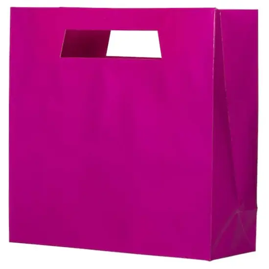 JAM Paper Large Heavy Duty Rectangle Handle Gift Bags, 3ct. Hot Pink {4}