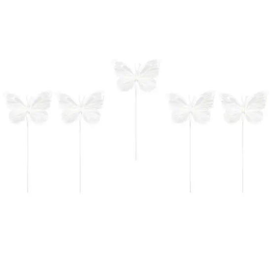 4" White Feather Butterflies, 5ct. by Ashland&reg; {1}