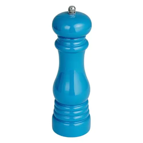 Hello Honey&reg; 8" Rubberwood Elegance Pepper Mill Blue {1}