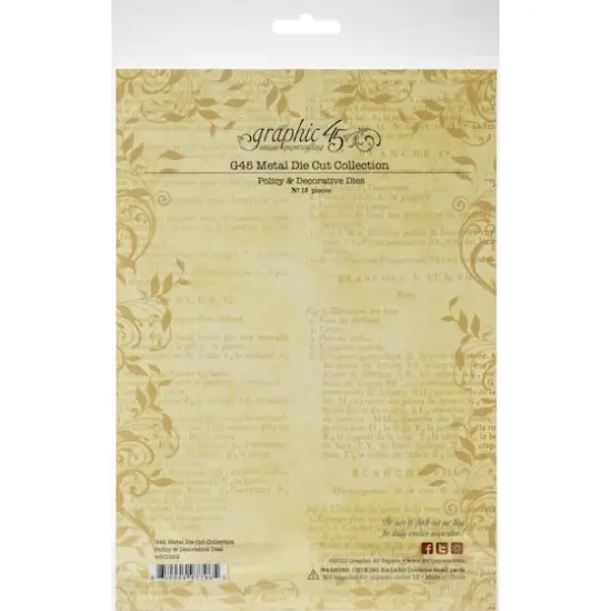 Graphic 45 Staples Dies-Policy & Decorative {3}