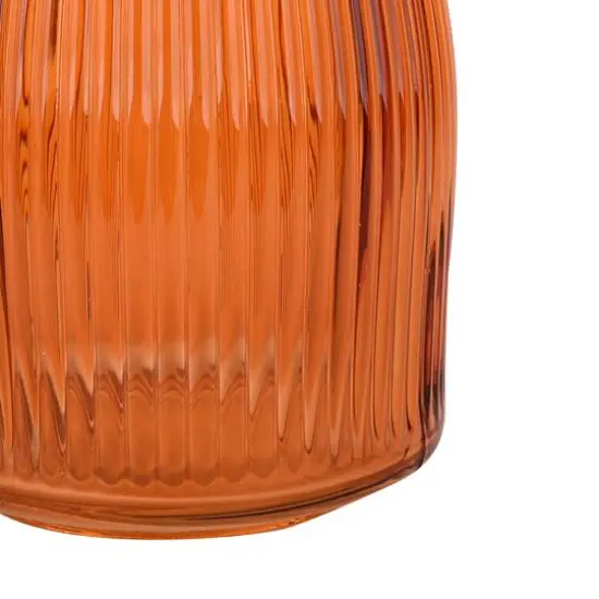 7" Ribbed Glass Vase by Ashland&reg; Orange {4}