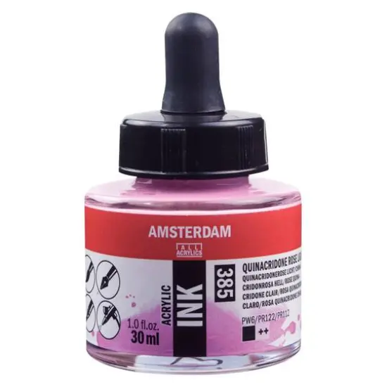 Amsterdam Acrylic Ink, 1oz. 385 Quinacridone Rose Light {1}