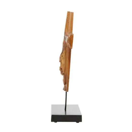 Brown Teak Wood Eclectic Style Table Decor 22" x 15" x 6" {3}