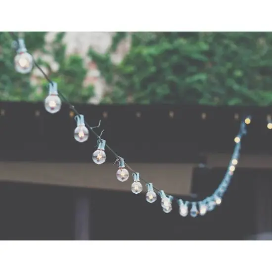 10ct. Frosted White Globe Patio String Lights {3}