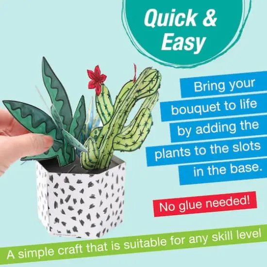 Faber-Castell&reg; Succulents Pop Up Coloring Bouquet {4}
