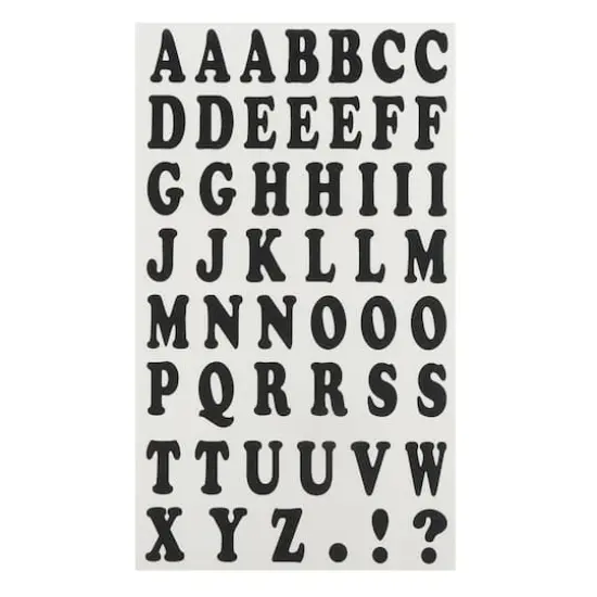 1" Black Alphabet Iron-On Transfers by Make Market&reg; {1}
