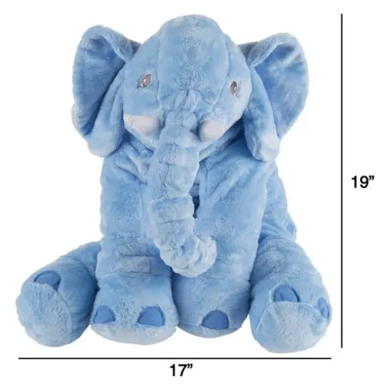 Toy Time Blue Stuffed Elephant Plush Friend {3}