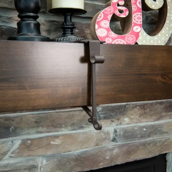 Brown Mantel Garland & Christmas Stocking Holder, 2ct. {16}