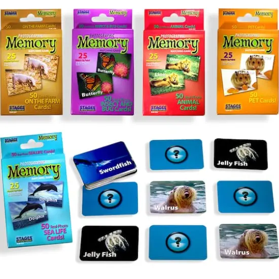 Stages&reg; Photographic Memory Matching Animals Game Set {3}