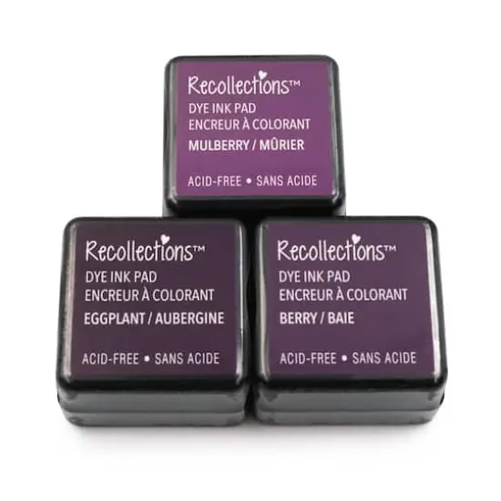 Dye Ink Pad Set by Recollections&trade; Eggplant/Berry/Mulberry {4}