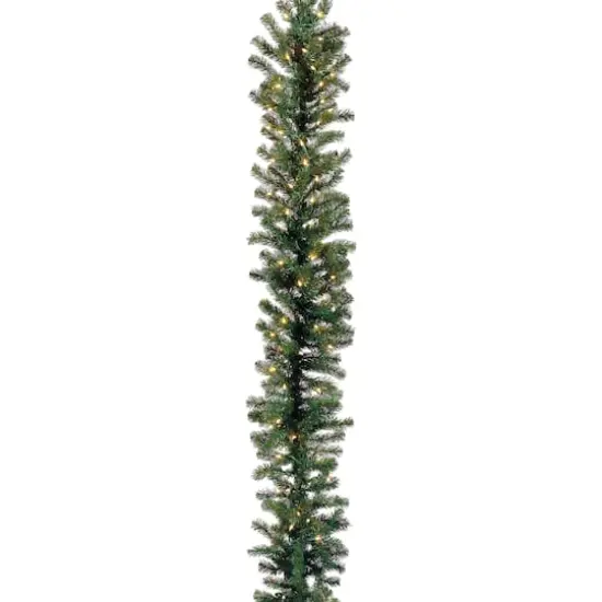 9ft. Pre-Lit Clear Lights Deluxe Windsor Pine Garland {1}