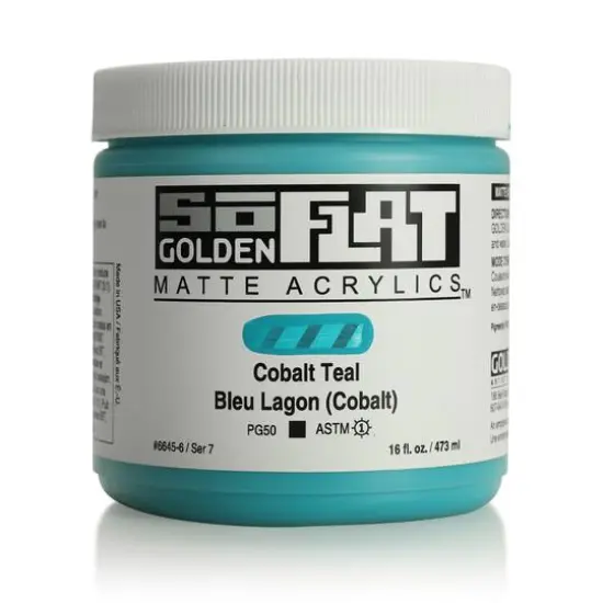 Golden&reg; SoFlat Matte Acrylic Paint, 16oz. Cobalt Teal {1}