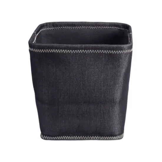 DII&reg; 11" Zig Zag Stitch Trapezoid Fabric Bins, 2ct. Black {4}