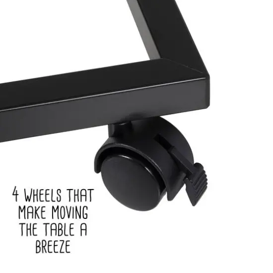 Honey Can Do Light Gray Side Table on Wheels {10}