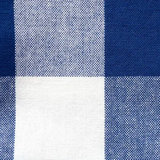 DII&reg; 120" Buffalo Check Tablecloth Navy and White {6}