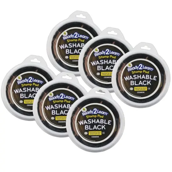 Ready2Learn&trade; Jumbo Washable Stamp Pad, 6ct. Black {1}