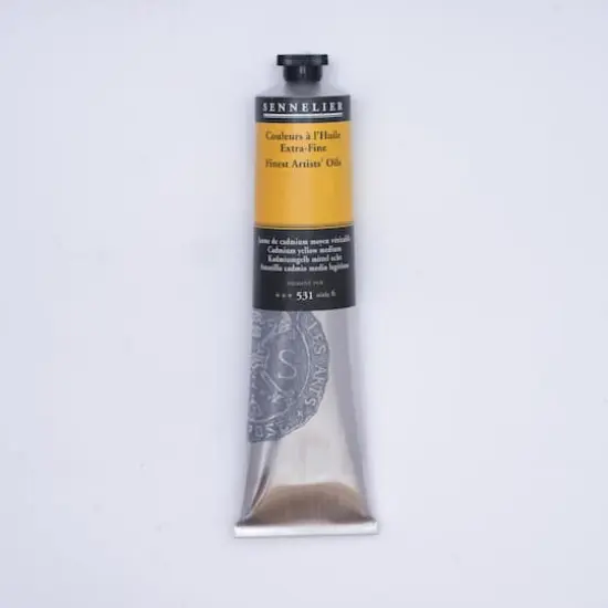 Sennelier Extra Fine Artists' Oil Paint, 200mL Cadmium Yellow Medium S6 {1}